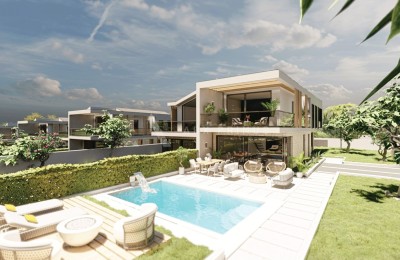 Vila moderne arhitekture s bazenom u blizini mora, Umag